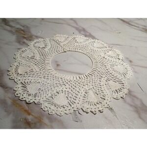 Vintage Handmade Crochet GrannySquare Afghan Collar Boho Hippie Aestethic Gothic